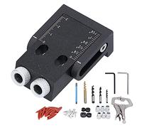 Foro tascabile maschera 15 gradi Gui alla lavorazione del legno Gui per trapano obliquo Strumento Localizzatore del buco 39pc Kit in lega di alluminio per falegnami per falegnami
