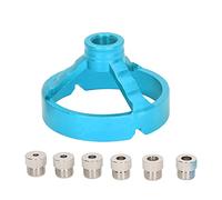 Foro verticale per punzonatura del localizzatore di trapano bit gigante jig sorseggio in lega di alluminio 6 boccole per le boccole strumento per la lavorazione del legno per (Blu)