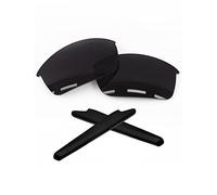 Forobb Lenti di ricambio polarizzate da 1,6 mm e cuscinetti auricolari per occhiali da sole Oakley Bottle Rocket OO9164 - Carbon Black - Policarbonato polarizzato
