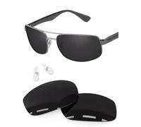 Forobb Lenti di ricambio polarizzate da 1,6 mm e naselli compatibili con occhiali da sole RayBan RB3445-61 mm
