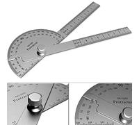 ForoGore Goniometro in acciaio inossidabile, righello a due bracci, goniometro regolabile per la lavorazione del legno righello per la misurazione dell'angolo (10 cm)