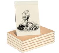 FOROREH 6Pcs Notepad A6, Planners Kraft Cover Notebook, Classic Notebooks Mini Drawing Book 80Gsm, Adatto per Scuola di Scrittura -60 Fogli / 120 Pagine per Ogni Notebook