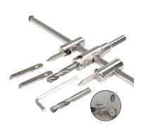 FOROREH Fresa Circolare Regolabile 30 mm-300mm, Sega a Tazza Regolabile, Punta Trapano per Foro Regolabile Circolare per Legno Compensato Laminati, Lavorazione del Legno