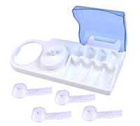 FOROREH Portaspazzolino Elettrico, con 4 Copri Testina e Supporto di Ricarica, per Supporto e Conservazione di Accessori per Spazzolini, Compatibile con Oral-B