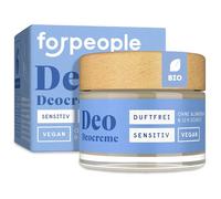 Forpeople Bio Deodorante Crema · Deodorante solido per 12 ore + freschezza · Senza alluminio, alcool e profumo · Vegan · Deodorante crema per donne e uomini · Senza profumo