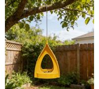 forPLA - Mangiatoia per uccelli con design stabile e ampia apertura per un riempimento fluido e una pulizia ordinaria di tutti gli spazi esterni (marrone)