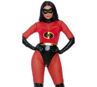 Forplay Costume da supereroe da donna, rosso, XS/S/L/XL US, Rosso, X-Small/Small