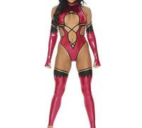 Forplay - Costume sexy da donna, 3 pezzi, per videogiochi, colore rosa, S/M