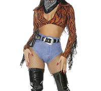 Forplay Donna Round 'Em Up Cowgirl Costume, Arancione, Medium/Large
