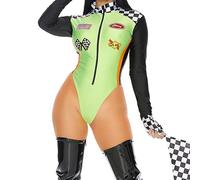 Forplay Women's Sexy Green Racecar Driver Fancy Dress Costume Small/Medium
