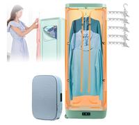 forplubossmmp Asciugatrice | Pieghevole | Macchina da Stiro Automatica da Viaggio | Stiratrice A Vapore Sospesa | Carico 10 kg | Macchina per La Cura dell'Abbigliamento (con Appendiabiti),Blue