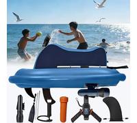 forplubossmmp Moto d'Acqua Gonfiabile per 2 Persone con Scooter Marino - Propulsore da 500 W, Batteria da 10000 mAh, Autonomia di 130 Minuti, Maniglia Girevole A 360°, Telecomando A 10 velocità