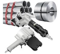 forplubossmmp Tenditore e sigillatore a Taglio Diviso, Utensili Pneumatici per reggette Metalliche, Larghezza 19 mm/25 mm/32 mm, tenditore da 10,8 libbre + sigillatore da 7,7 libbre 25mm
