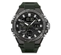 Forrader Orologi da uomo impermeabili orologi militari per uomo multifunzione tattico sport orologi LED allarme cronometro orologi digitali analogici, nero/verde.