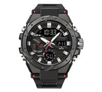 Forrader Orologi da uomo impermeabili orologi militari per uomo multifunzione tattico sport orologi LED allarme cronometro orologi digitali analogici, nero/rosso