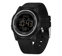 Forrader Orologio sportivo digitale da uomo, impermeabile, militare, con cronometro, retroilluminazione a LED, sveglia, conto alla rovescia, data, Nero, Classico