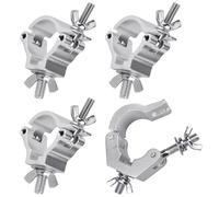 Forreen 4 Pezzi Morsetti per Luci Scena,Morsetto per Luci da Palcoscenico Lega di Alluminio Gancio Morsetto da Palcoscenico per Diametro Tubo/Tubo di 48-51 mm