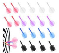 Forreen Alette e Alberi per Freccette, 20 Pezzi Albero per Freccette e Voli Professionali Punta Morbida Plastica Anti-Rottura Fusti e Alette per Freccette per Freccette 2BA e Alette