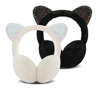 Forreen Paraorecchie Bambina, 2 Pezzi Copriorecchie Invernali Regolabili Morbidi in Peluche Graziosi Prova di Freddo Scaldini per Orecchie Accessori Esterno di Inverno