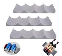 Forreen Portabottiglie In Plastica Stile Europeo, 3pcs Espositore Per Vino Ripiani Portavino Impilabili Bottiglia Di Plastica Espositore Per Cucina Frigorifero Ristorante Bar,Grigio Scuro (Grigio)