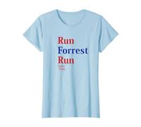 Forrest Gump Run Forrest Run Red And Blue Title Logo Maglietta
