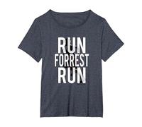 Forrest Gump Run Forrest Run Silhouette Maglietta, Donna Plus-Size, Pervinca, 2X
