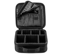 FORRICA Beauty Case da Viaggio Donna Borsa Cosmetica Professionale Portatile Trousse Make Up Organizers Trucchi Ragazza Valigetta Porta Trucchi con Divisori Regolabili Nero