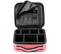 FORRICA Beauty Case da Viaggio Donna Borsa Cosmetica Professionale Portatile Trousse Make Up Organizers Trucchi Ragazza Valigetta Porta Trucchi con Divisori Regolabili Rosa