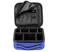 FORRICA Beauty Case da Viaggio Donna Borsa Cosmetica Professionale Portatile Trousse Make Up Organizers Trucchi Ragazza Valigetta Porta Trucchi con Divisori Regolabili Blu