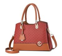 FORRICA Borsa a Mano Donna Borsa con Manico Superiore Ciondolo Elegante Borsa a Tracolla Pelle PU Borsa a Spalla per Pendolarismo Viaggio Shopping Rosso