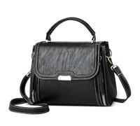 FORRICA Borsa a Mano Donna Retrò Borsa a Tracolla con Manico Superiore Pelle PU Elegante Borsa a Spalla per Pendolarismo Viaggio Shopping Nero