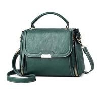 FORRICA Borsa a Mano Donna Retrò Borsa a Tracolla con Manico Superiore Pelle PU Elegante Borsa a Spalla per Pendolarismo Viaggio Shopping Verde Scuro
