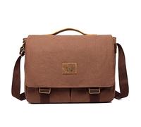 FORRICA Borsa a Tracolla Uomo Tela Messenger Bag per 14 Pollici Laptop Ventiquattrore Uomo Borse Messenger Multifunzione per Viaggio Lavoro Scuola Università Caffè