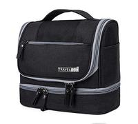 FORRICA Borsa da Toilette Borsa da Viaggio Uomo Donna Beauty Case da Viaggio Cosmetico Bag Con Gancio Da Appendere Portatile Impermeabile Cosmetici Organizer Nero