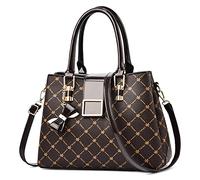 FORRICA Borsa Donna Borse Tracolla con Fiocco Borsetta Moda Foglia di Acero Borsa a Mano Grande Tote Pelle PU Marrone