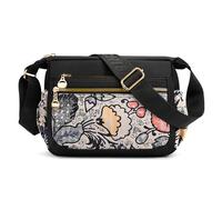 FORRICA Borsa Donna Tracolla Grande Stampa di Moda Borsa a Spalla Nylon Leggero Borsa Tracolla Tasche Multiple Fiore B