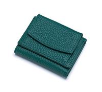 FORRICA Portafoglio Donna Piccolo in Vera Pelle RFID Blocco Portamonete Ragazze Portafogli Elegante Borsellino Portacarte Verde B