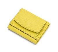 FORRICA Portafoglio Donna Piccolo in Vera Pelle RFID Blocco Portamonete Ragazze Portafogli Elegante Borsellino Portacarte Giallo C