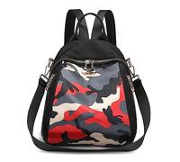 FORRICA Zaino Donna Borsa Tracolla 2 In 1 Casuale Zainetto Piccolo Multitasche Impermeabile Nylon Moda Borse a Spalla per Scuola Viaggio Shopping Lavoro Camuffare