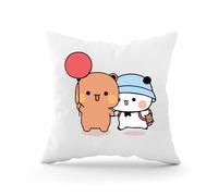 Forsca Bear And Panda Bubu Dudu Balloon Fodera per Cuscino Decorativa Con Imbottitura per Cuscino per Auto Divano