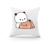 Forsca Bear And Panda Bubu Dudu Fodera per Cuscino Decorativa Con Imbottitura per Cuscino per Auto Divano