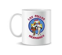 Forsca Los Pollos Hermanos Logo Tazza da Tè e Caffè in Ceramica 330 ml Magic Bianco Rosa Nero 330ml