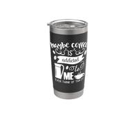 Forse il caffè è dipendente da me Divertente dipendente dal caffè Bicchiere termico in acciaio inox doppia parete