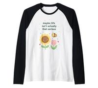 Forse la Vita Non è Davvero Quella seria Ape Carina Maglia con Maniche Raglan