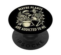 Forse le piante sono dipendenti da me Giardinaggio scheletrico PopSockets PopGrip Adesivo