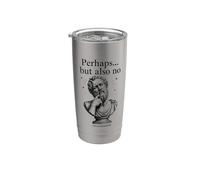 Forse Ma Anche No Overthinketh Philosophy Humor Citazione Bicchiere termico in acciaio inox doppia parete