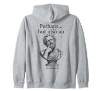 Forse Ma Anche No Overthinketh Philosophy Humor Citazione Felpa con Cappuccio
