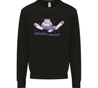 Forse Mai Pigro Gatto Che Dorme Uomo Felpa Maglione