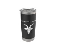 Forse oggi Satana Baphomet - Divertente pentacolo minimalista Bicchiere termico in acciaio inox doppia parete