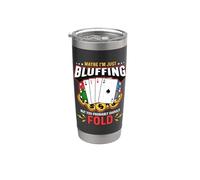 Forse sono solo Bluff Gioco di Carte Casino Gioco d'azzardo Poker Dadi Bicchiere termico in acciaio inox doppia parete